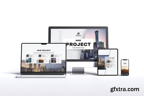 Multi Device Realistic Mockup FBVD2H9 Multi Device Realistic Mockup FBVD2H9