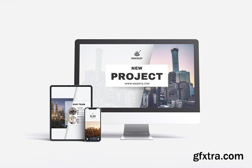 Multi Device Realistic Mockup FBVD2H9 Multi Device Realistic Mockup FBVD2H9