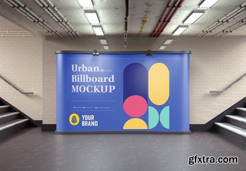 Subway Pop Up Billboard Advertisement Scene Mockup WLETVQL Subway Pop Up Billboard Advertisement Scene Mockup WLETVQL
