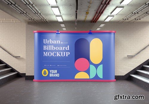 Subway Pop Up Billboard Advertisement Scene Mockup WLETVQL Subway Pop Up Billboard Advertisement Scene Mockup WLETVQL