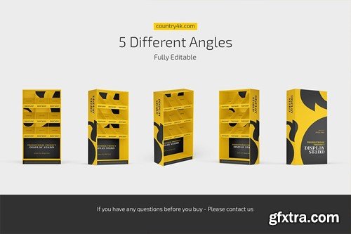 Promotional Product Display Stand Mockup Set H3PY4BE Promotional Product Display Stand Mockup Set H3PY4BE