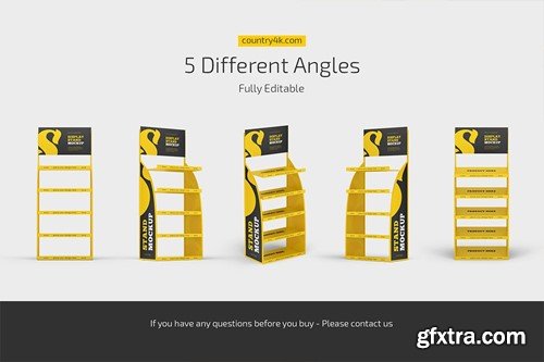 Metallic Display Stand Mockup Set JHTS4C4 Metallic Display Stand Mockup Set JHTS4C4