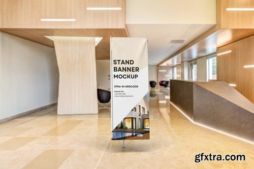 Stand Banner Mockup QPZAWAK Stand Banner Mockup QPZAWAK