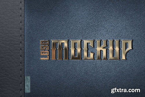 Metal Logo Mockup on Fabric Surface L7UUVTL Metal Logo Mockup on Fabric Surface L7UUVTL
