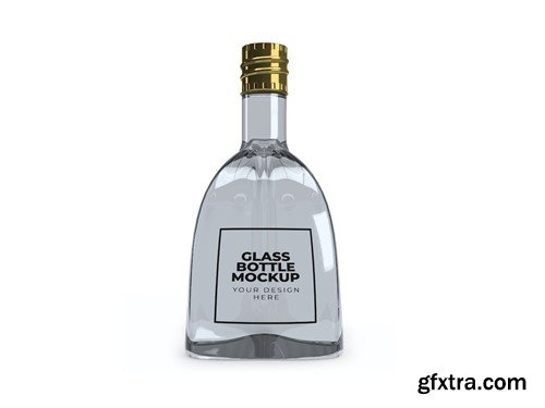 Curved Glass Bottle Mockup Set PV6EW3V Curved Glass Bottle Mockup Set PV6EW3V