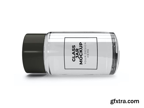 Transparent Glass Jar Mockup Set RDXU92J Transparent Glass Jar Mockup Set RDXU92J