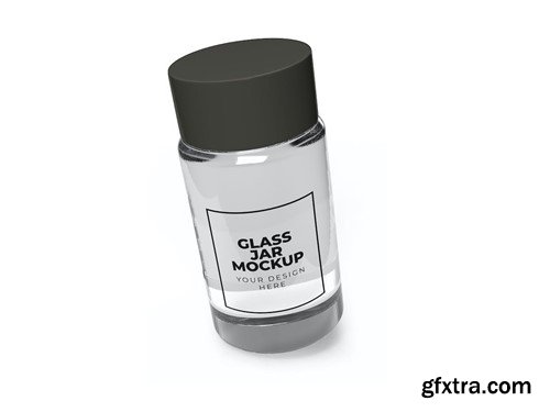 Transparent Glass Jar Mockup Set RDXU92J Transparent Glass Jar Mockup Set RDXU92J