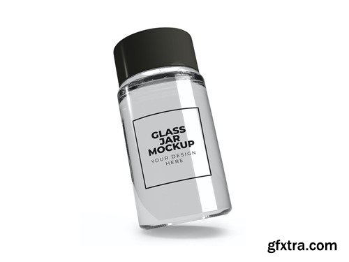 Transparent Glass Jar Mockup Set RDXU92J Transparent Glass Jar Mockup Set RDXU92J