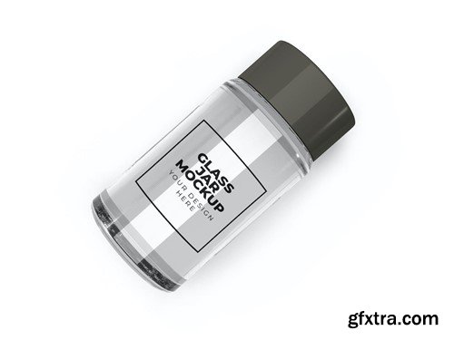 Transparent Glass Jar Mockup Set RDXU92J Transparent Glass Jar Mockup Set RDXU92J