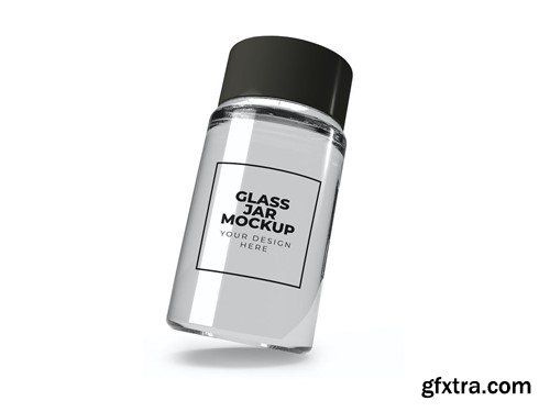 Transparent Glass Jar Mockup Set RDXU92J Transparent Glass Jar Mockup Set RDXU92J