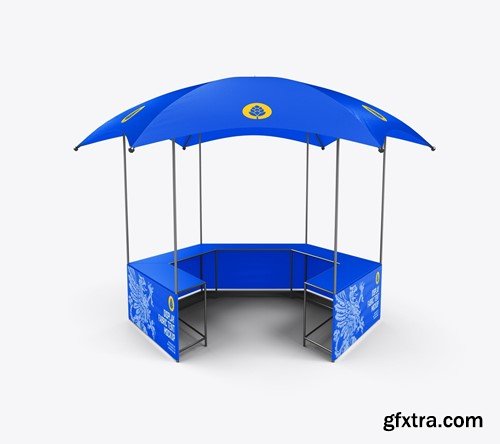 Fabric Umbrella Display Tent Mockup 4NXSYD8