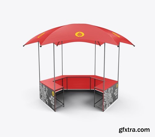 Fabric Umbrella Display Tent Mockup 4NXSYD8