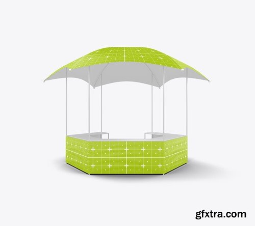 Fabric Umbrella Display Tent Mockup 4NXSYD8