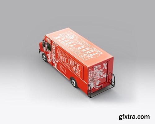 Pack Step Van Food Truck Mockup 25DAHHU Pack Step Van Food Truck Mockup 25DAHHU