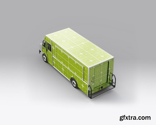 Pack Step Van Food Truck Mockup 25DAHHU Pack Step Van Food Truck Mockup 25DAHHU