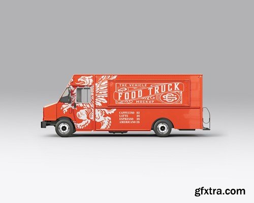Pack Step Van Food Truck Mockup 25DAHHU Pack Step Van Food Truck Mockup 25DAHHU