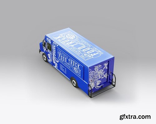 Pack Step Van Food Truck Mockup 25DAHHU Pack Step Van Food Truck Mockup 25DAHHU