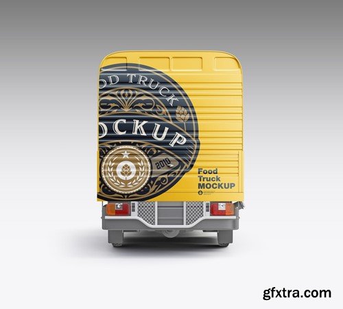 Pack Food Truck Mockup CTBM3RF Pack Food Truck Mockup CTBM3RF