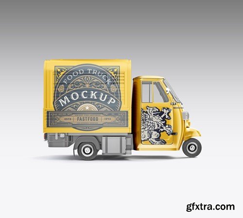 Pack Food Truck Mockup CTBM3RF Pack Food Truck Mockup CTBM3RF