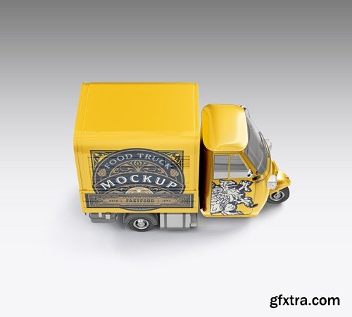 Pack Food Truck Mockup CTBM3RF Pack Food Truck Mockup CTBM3RF