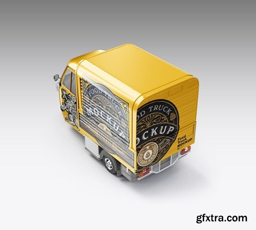 Pack Food Truck Mockup CTBM3RF Pack Food Truck Mockup CTBM3RF