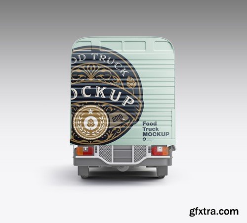 Pack Food Truck Mockup CTBM3RF Pack Food Truck Mockup CTBM3RF