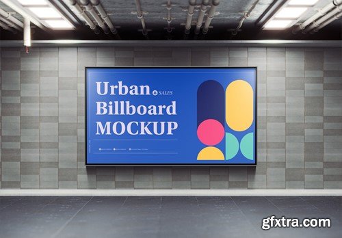 Subway Billboard Advertisement Scene Mockup D4M5G2L Subway Billboard Advertisement Scene Mockup D4M5G2L