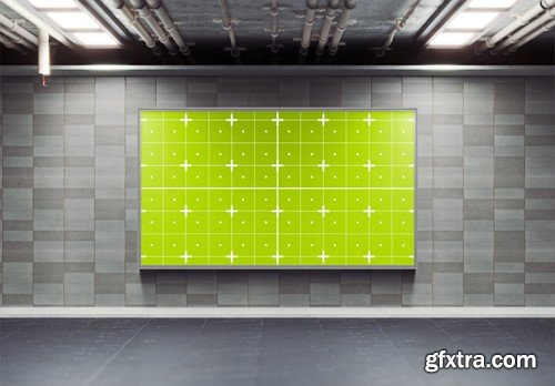 Subway Billboard Advertisement Scene Mockup D4M5G2L Subway Billboard Advertisement Scene Mockup D4M5G2L