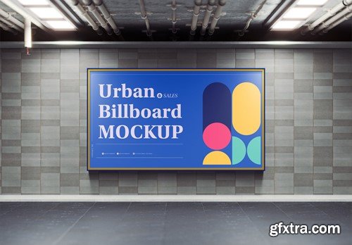 Subway Billboard Advertisement Scene Mockup D4M5G2L Subway Billboard Advertisement Scene Mockup D4M5G2L