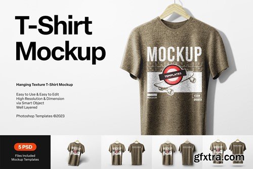 Hanging Texture T-Shirt Mockup EL2CY7K Hanging Texture T-Shirt Mockup EL2CY7K
