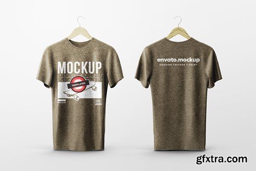 Hanging Texture T-Shirt Mockup EL2CY7K Hanging Texture T-Shirt Mockup EL2CY7K