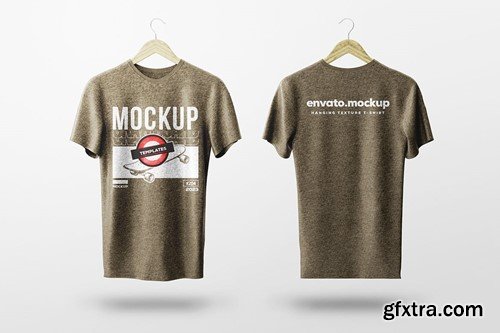 Hanging Texture T-Shirt Mockup EL2CY7K Hanging Texture T-Shirt Mockup EL2CY7K