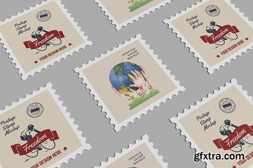 Postage Stamp Mockup 2R378ME Postage Stamp Mockup 2R378ME