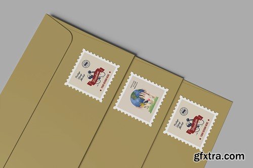 Postage Stamp Mockup 2R378ME Postage Stamp Mockup 2R378ME