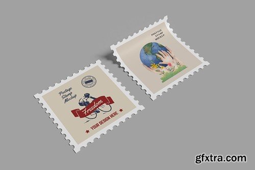 Postage Stamp Mockup 2R378ME Postage Stamp Mockup 2R378ME