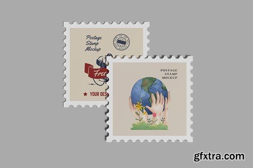 Postage Stamp Mockup 2R378ME Postage Stamp Mockup 2R378ME