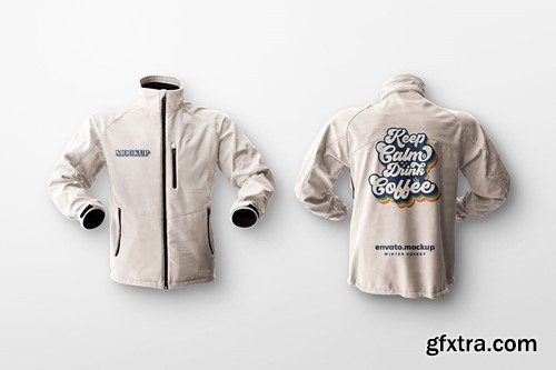 Winter Jacket Mockup TAZN7RR Winter Jacket Mockup TAZN7RR