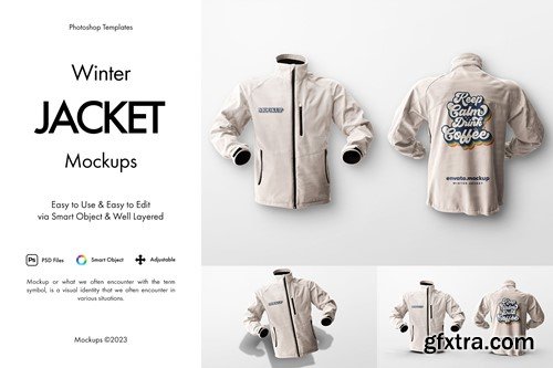 Winter Jacket Mockup TAZN7RR Winter Jacket Mockup TAZN7RR