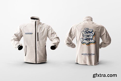 Winter Jacket Mockup TAZN7RR Winter Jacket Mockup TAZN7RR