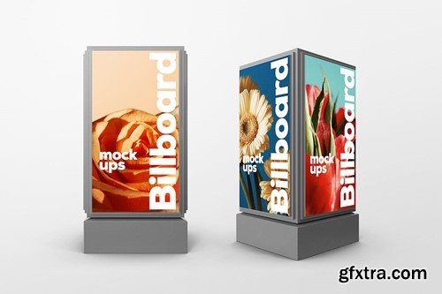 Triangular Billboard Mockup CZCTFPF Triangular Billboard Mockup CZCTFPF