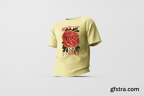 Yellow T-Shirt Mockup QK93XHR Yellow T-Shirt Mockup QK93XHR