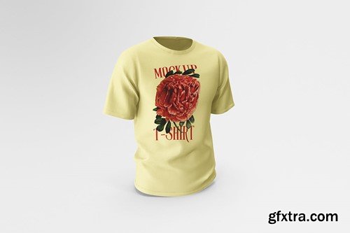 Yellow T-Shirt Mockup QK93XHR Yellow T-Shirt Mockup QK93XHR