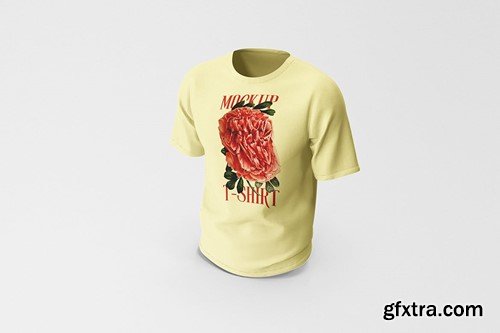 Yellow T-Shirt Mockup QK93XHR Yellow T-Shirt Mockup QK93XHR