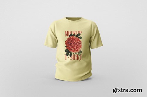 Yellow T-Shirt Mockup QK93XHR Yellow T-Shirt Mockup QK93XHR