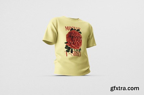 Yellow T-Shirt Mockup QK93XHR Yellow T-Shirt Mockup QK93XHR