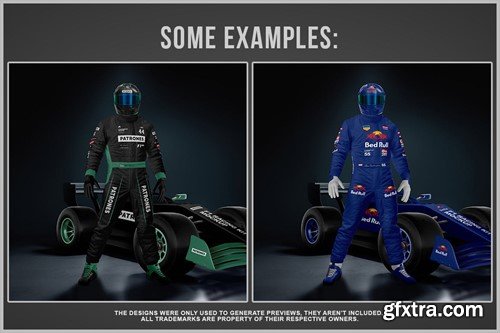 F1 Racing Kit Mockup M9Z7PHV F1 Racing Kit Mockup M9Z7PHV