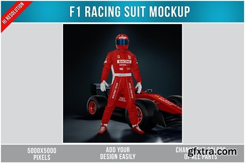 F1 Racing Kit Mockup M9Z7PHV F1 Racing Kit Mockup M9Z7PHV