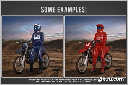 Motocross Racing Kit Mockup 9CSMP34 Motocross Racing Kit Mockup 9CSMP34