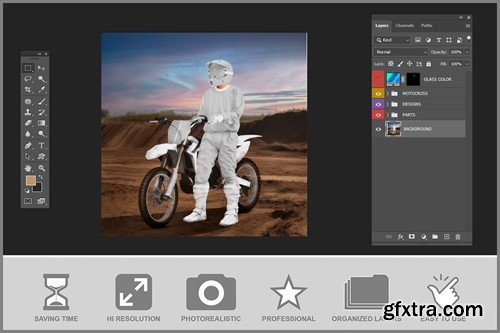 Motocross Racing Kit Mockup 9CSMP34 Motocross Racing Kit Mockup 9CSMP34