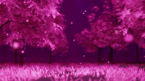Videohive - Pink Forest Abstract Background 4K - 47604040 - 47604040